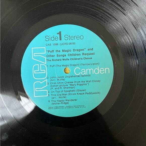 VINTAGE RARE PUFF THE MAGIC DRAGON LP BY RICHARD WOLFE CHILDRENS CHORUS 1967 - Picture 7 of 7